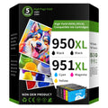 950XL 951XL Ink Cartridges Comb Pack, 5-Pack, 8600 Ink Cartridge, Replacement for HP 950 XL 951 XL Ink Cartridge, Work with OfficeJet Pro 8600 8610 8620 8100 8630 8660 8640 276DW 251DW Printer