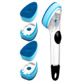 HELIME Dishwand Refills, Non-Scratch Replacement Sponge Heads for Dish Wand, Leak-Proof Handle with Heavy-Duty Scrubbers, Universal Compatible Soap Dispensing Brush for Kitchen, Bathroom Cleaning