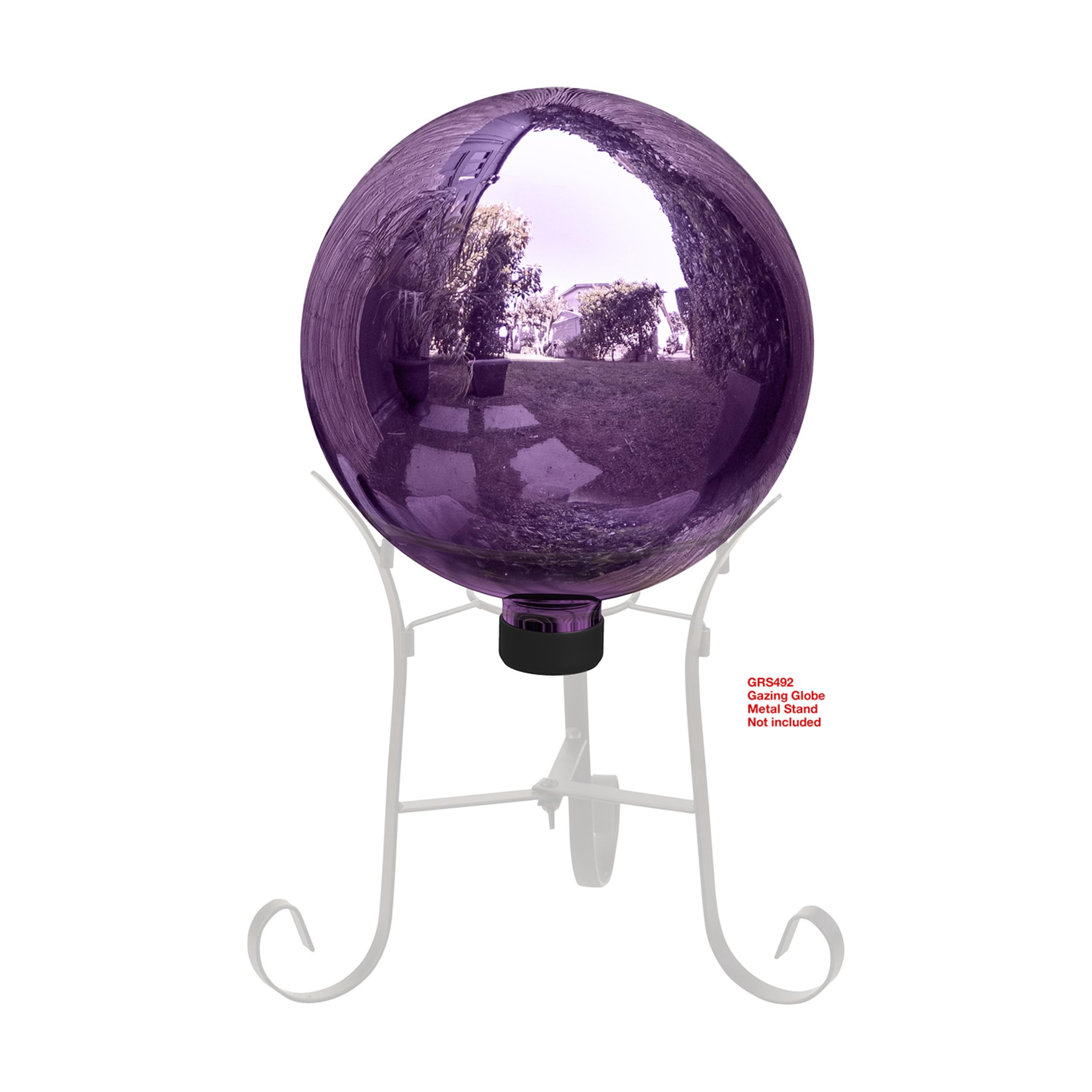 Alpine Corporation 10" Diameter Indoor Outdoor Glass Gazing Globe Yard Decoration, Purple