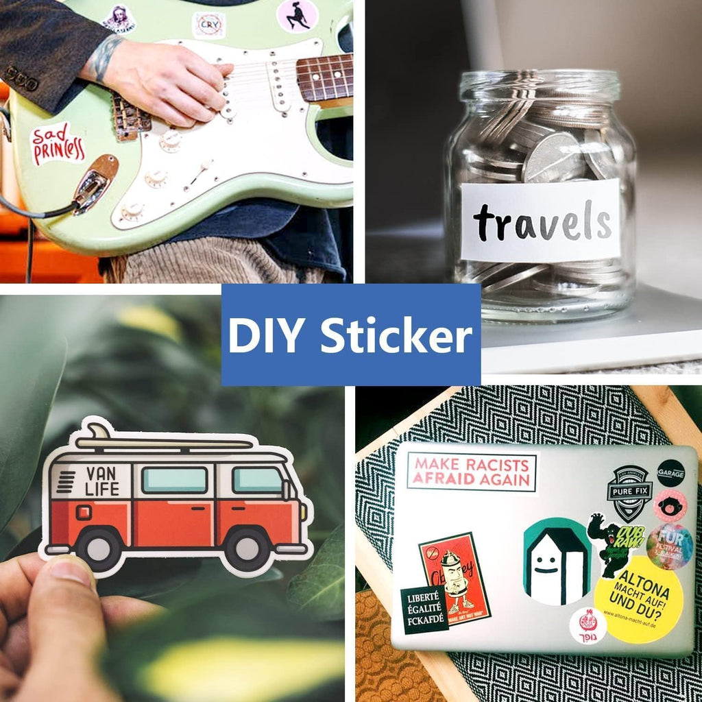 8.5" x 11" Full Sheet Sticker Paper for Laser & Inkjet Printers[100 Sheets,100 Labels]