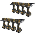 Drill Holder, Power Tool Organizer, 80LB Bearing Wall Mount 4 Cordless Metal Shelf Holder, Utility Storage Rack for Dewalt Cordless Tools (2 Pack)