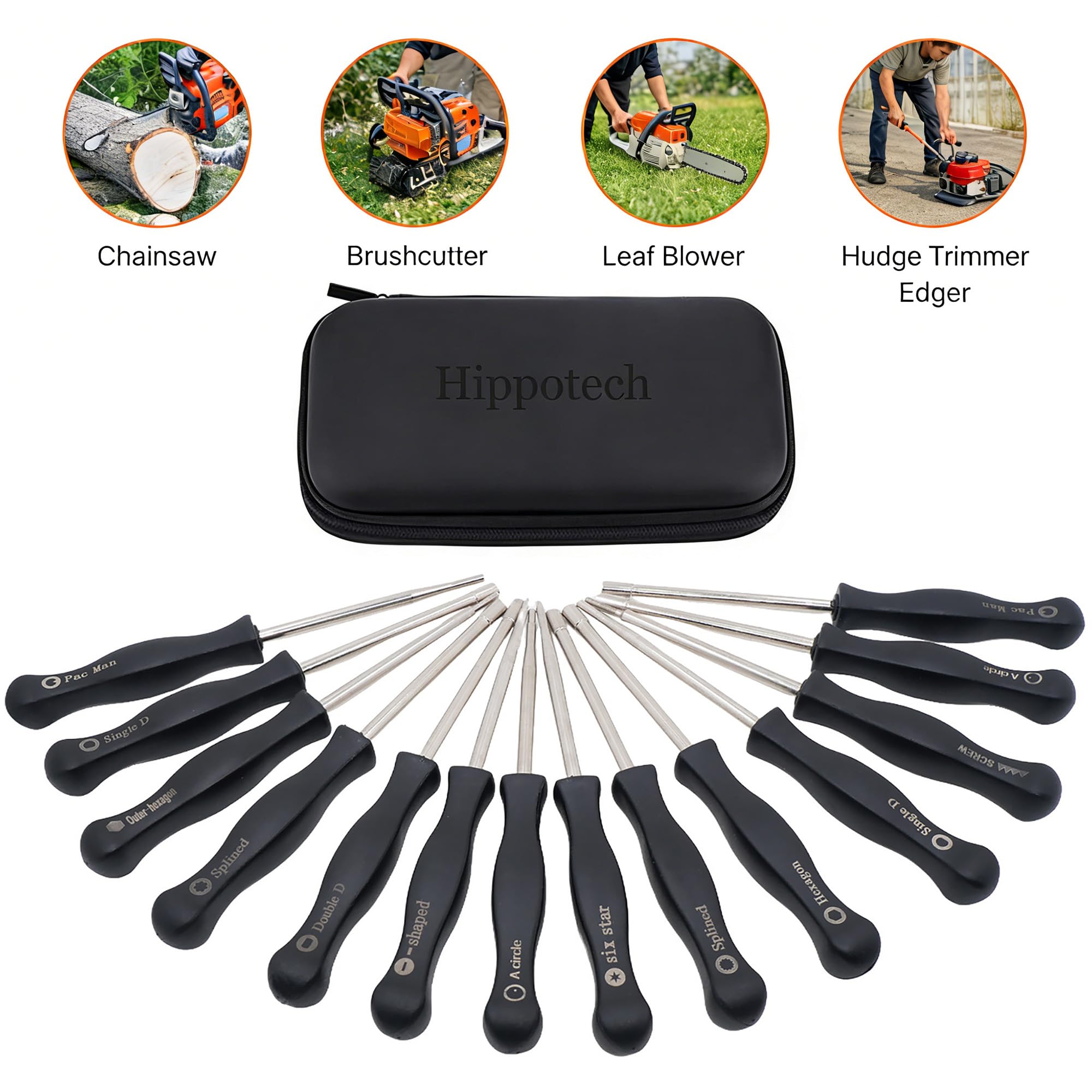 Hippotech Pack of 14 Carburetor Adjustment Tool with Screw Outer-Hexagon Scredrivers for 2-Cycle Small Engine for Poulan for Husqvarna for STIHL for Echo Trimmer Chainsaw