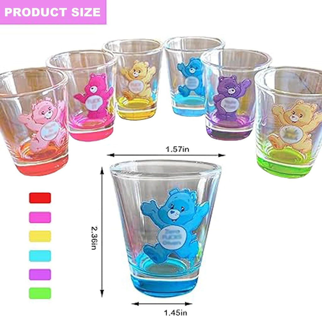 ZENVIVE Swear Bears Shot Glasses, 1.6 oz Insulated Shot Glasses Creative Set for Cocktail, Whiskey, Travel, Bar (6 Pcs)