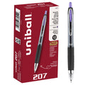 uni-ball 70221 207 Retractable Gel Pens, Medium Point (0.7mm), Purple, 12 Count