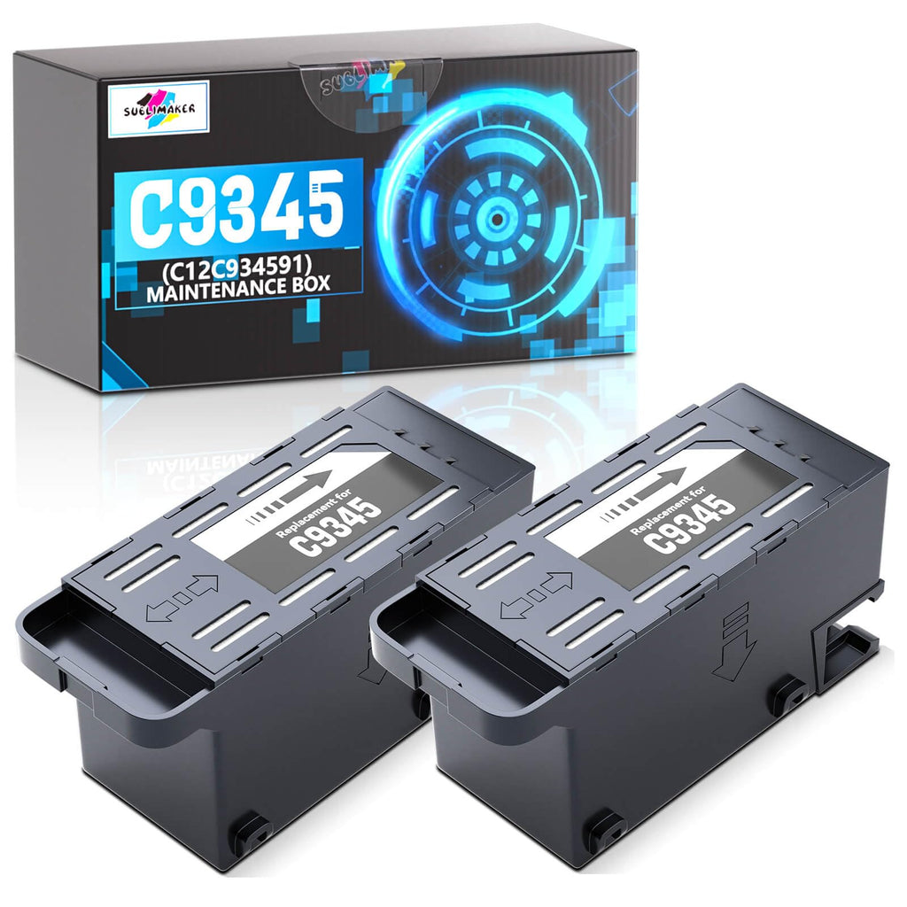 C9345 Ink Maintenance Box Replacement for Epson ET-8550 ET-8500 ET-5850 ET-5800 ET-16600 ET-16650 ET-5880 WF-7840 WF-7310 WF-M4119 WF-M4619 WF-7820 Printer, for Ecotank C9345 Maintenance Box (2 Packs)