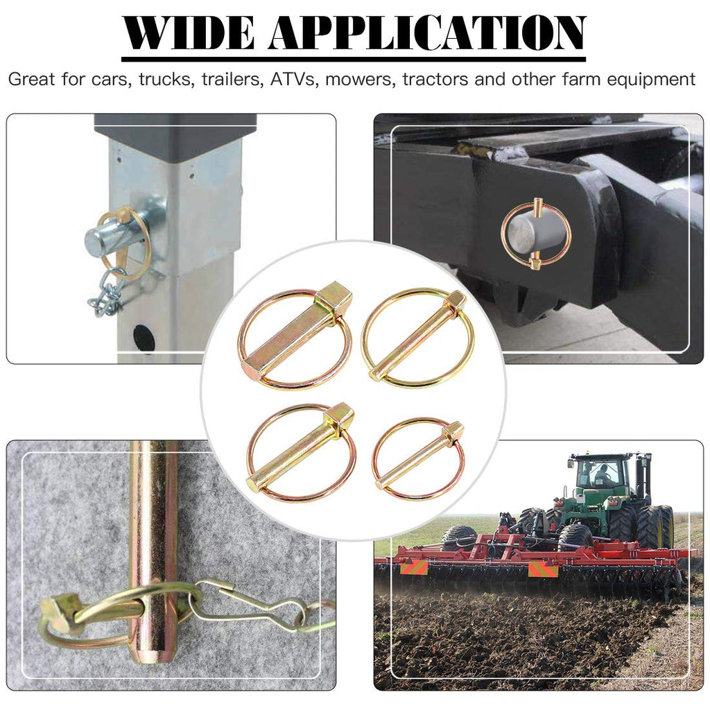 Glarks - 30 Lynching Pins Assortment Kit for Agricultural Tractors, Trailers, Trucks, Lawn Mowers