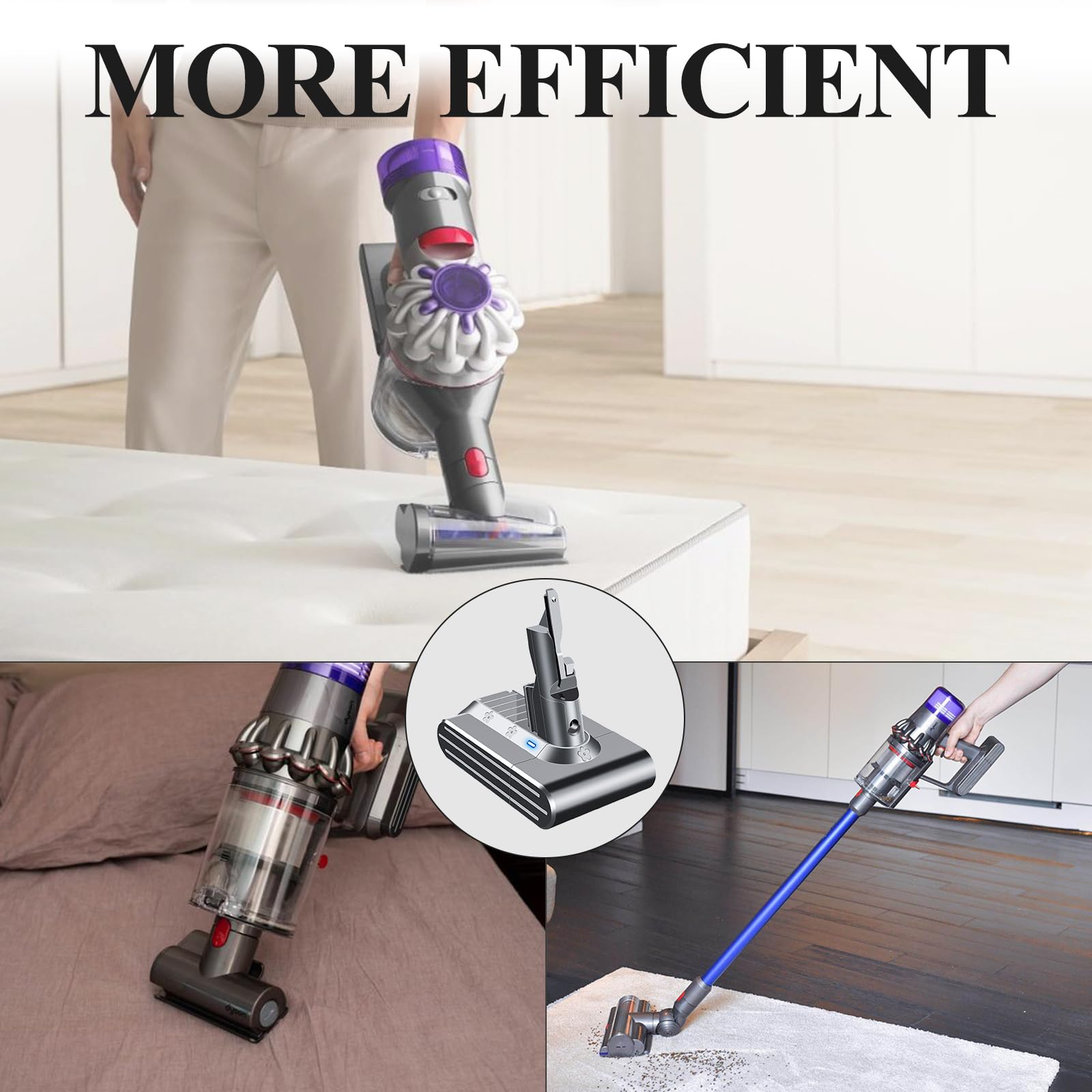 BOTKK Premium 21.6V Replacement for Dyson V7 Battery SV11, Fit V7 Motorhead Animal Trigger Car+Boat Fluffy Allergy Cordless Vacuum Cleaners 229687 225403