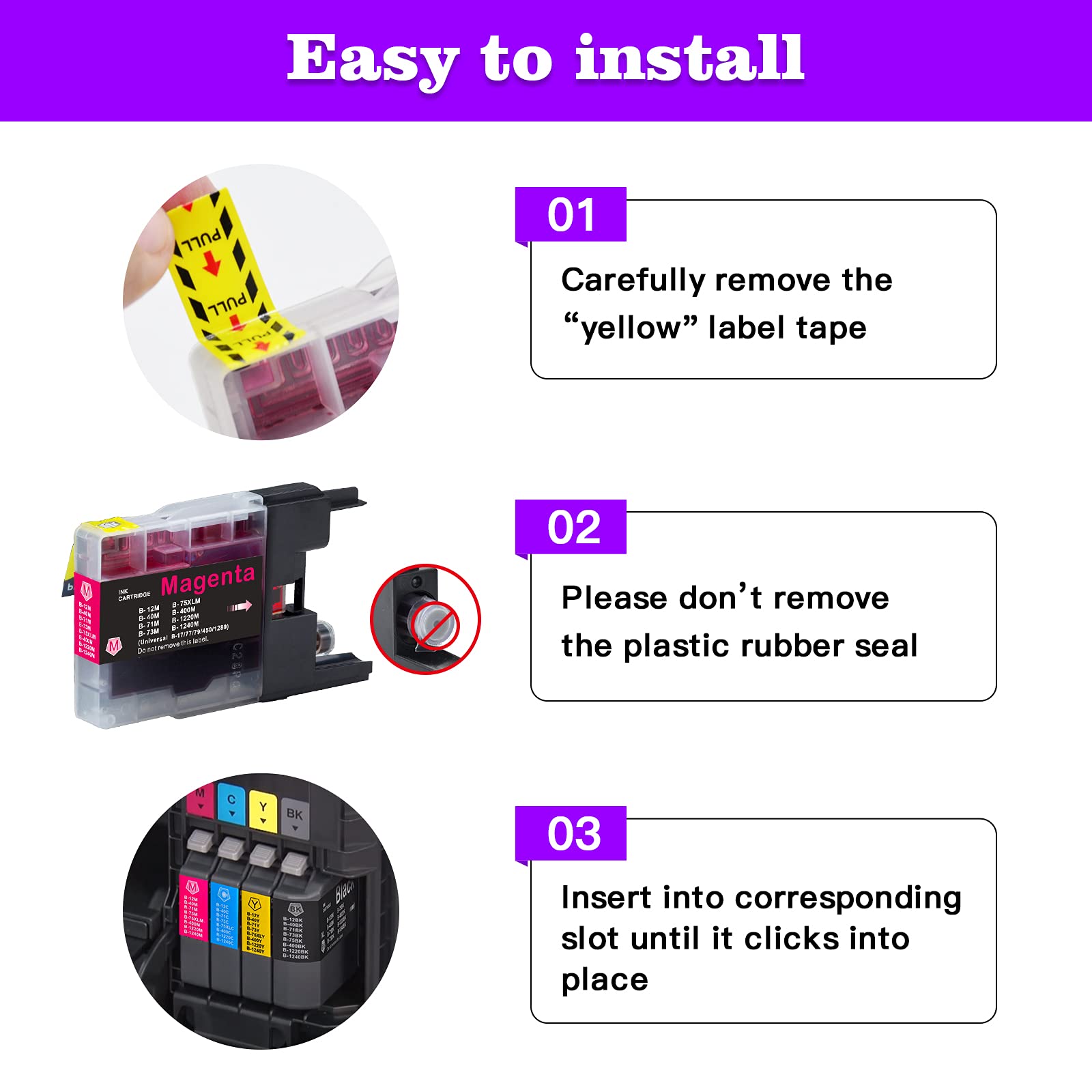 ARTITECH Replacement for Brother LC75 LC71 Ink Cartridge LC-71 LC-75 XL Ink Cartridges Work for Brother MFC J280W J825DW J430W J835DW J625DW J425W J6710DW J280W J6910DW J5910DW J6510DW J435W, 10-Pack