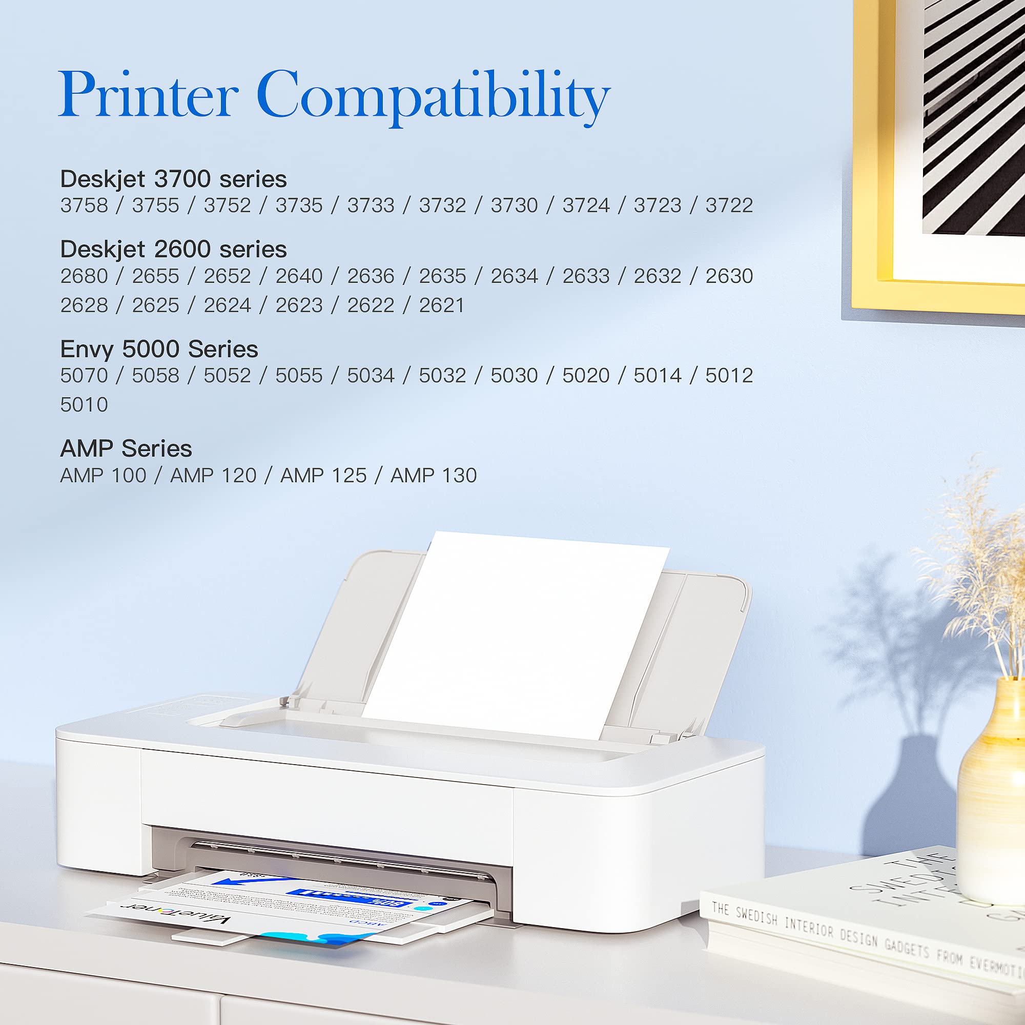 Valuetoner Remanufactured Ink Cartridges Replacement for HP 65XL Ink Cartridge Combo Pack 65 XL for Envy 5055 5052 5058 DeskJet 3755 2655 3720 3722 3723 3752 3758 2652 2624(1 Black, 1 Color)