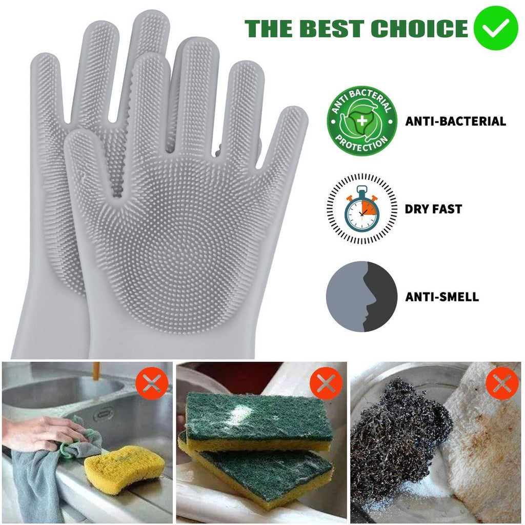 Pink silicone gloves 1 pair/for you
