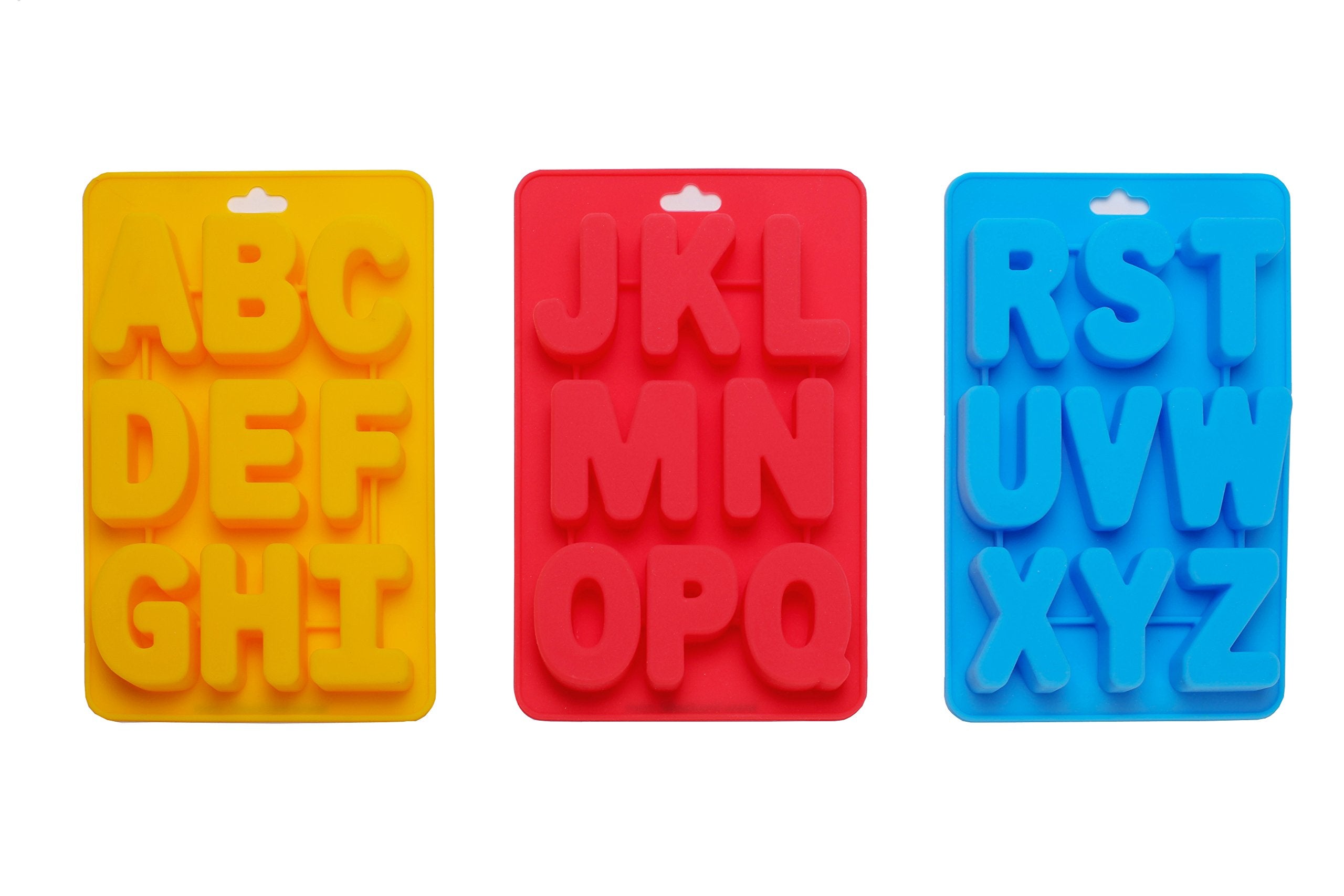 Traytastic! Silicone Letter Mold A-Z Alphabet - Large 1.5" Cavity - Wax Crayons, Resin, Candy, Chocolate, Crafting, Baking, Molding, Melting - Oven & Dishwasher Safe, BPA Free
