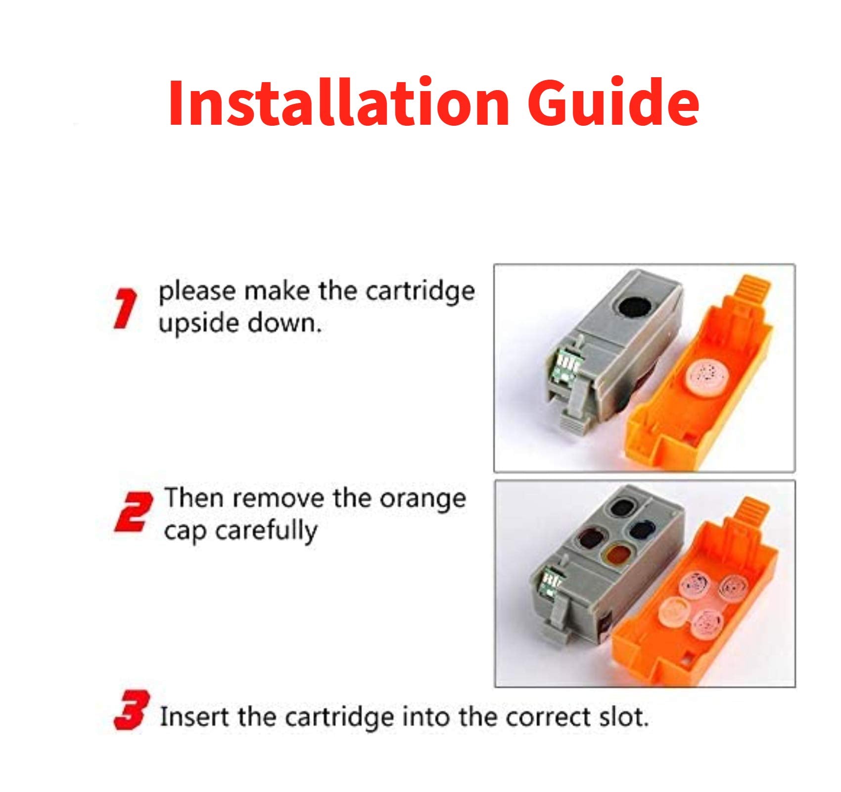 Compatible Canon 35 36 Ink Cartridge Replacement for Canon PGI-35 CLI-36 PGI35 CLI36 Ink Work with Canon Pixma iP110 iP100 TR150 Printers (4BK, 2CL)