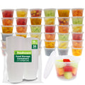 Freshware 16 oz Plastic Food Storage Containers with Airtight Lids - Restaurant Deli Cups, Foodsavers, Baby, Bento Lunch Box, 21 Day Fix, Portion Control, and Meal Prep Containers (Pack of 36)