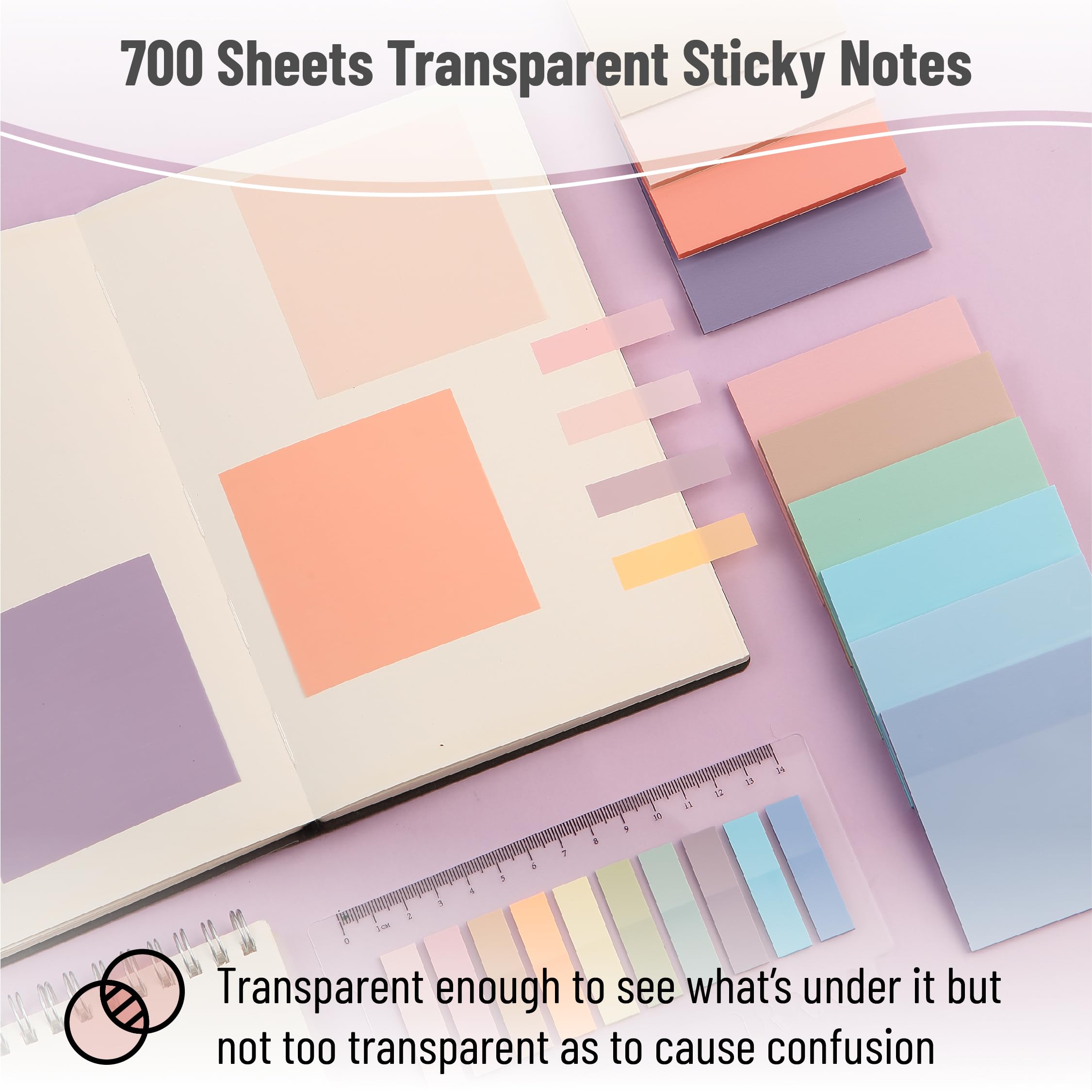 Mr. Pen- Aesthetic Book Annotation Kit, 38 pcs, Aesthetic Highlighters and Gel Pens, Transparent Sticky Notes, Transparent Sticky Tabs for Books, No Bleed Highlighters for Bible Pages No Bleed