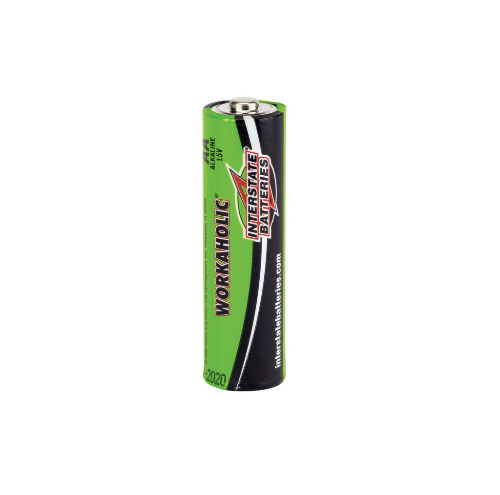Interstate Batteries AA Alkaline Battery (24 Pack) All-Purpose 1.5V High Performance Batteries - Workaholic (DRY0070)