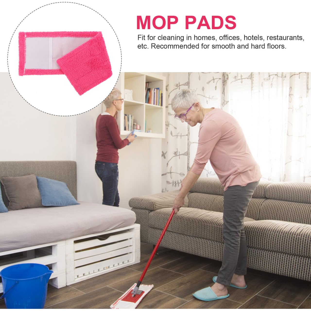3pcs Flat Mop Floor Cleaner Mop Microfiber Mop Refill Mop Replacement Cleaning Pad Cloth Thicken
