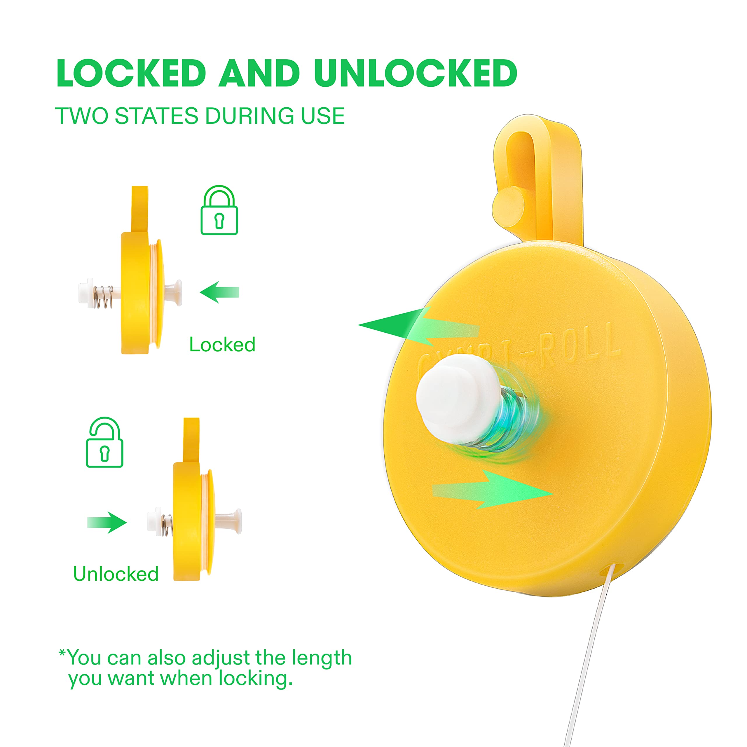 VIVOSUN 12 PCS Retractable Plant Yoyo with Stopper for Grow Support in Tent Garden or Hydroponics,Yellow