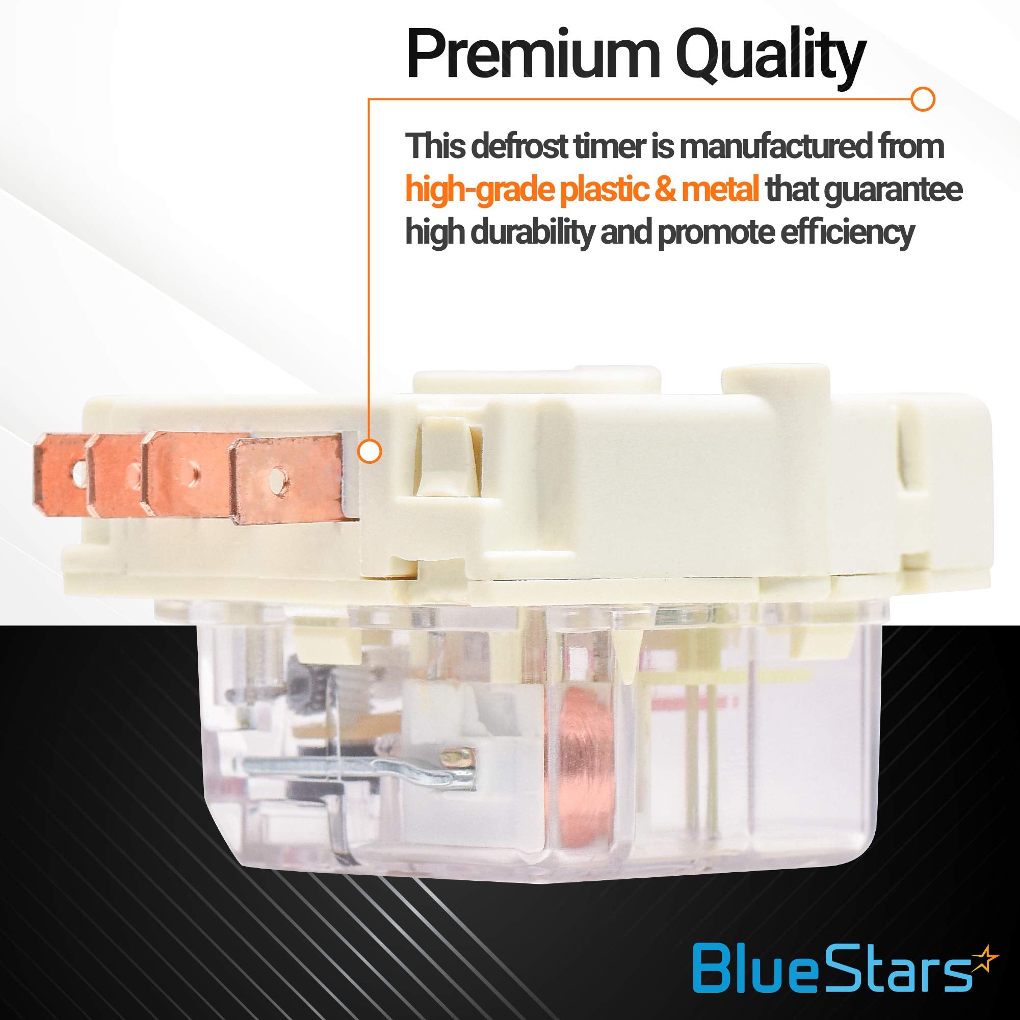 Ultra Durable 215846602 Refrigerator Defrost Timer Replacement Part by BlueStars - Easy to Install - Exact Fit for Frigidaire & Kenmore - Replaces 215846606 240371001 241621501 AP2111929 PS423801