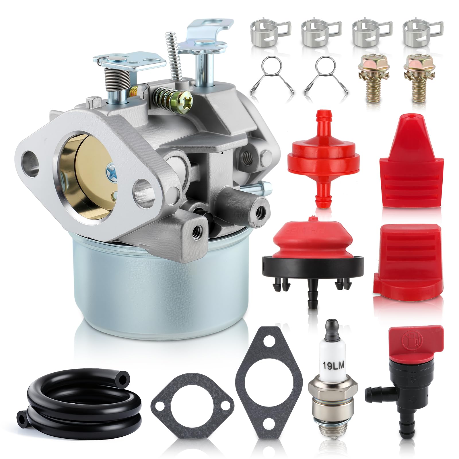 AUTOKAY 640349 Carburetor Compatible with Tecumseh 8HP 9HP 10HP Snow Blower HMSK80 HMSK85 HMSK90 LH318A LH358SA Replaces 640052 640054 640058 640058A