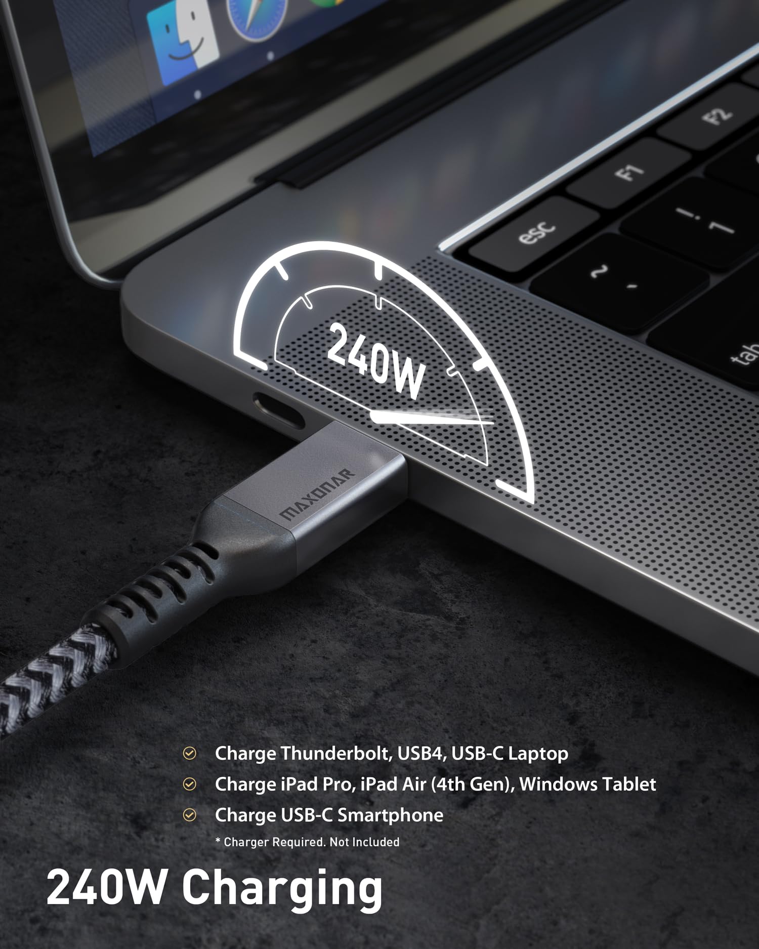 [2 Pack 3.3Ft] Thunderbolt 4 Cable, 40Gbps Thunderbolt Cable with 100W Charging and 8K Compatible with Thunderbolt 4 Monitor, Docking Stations and More