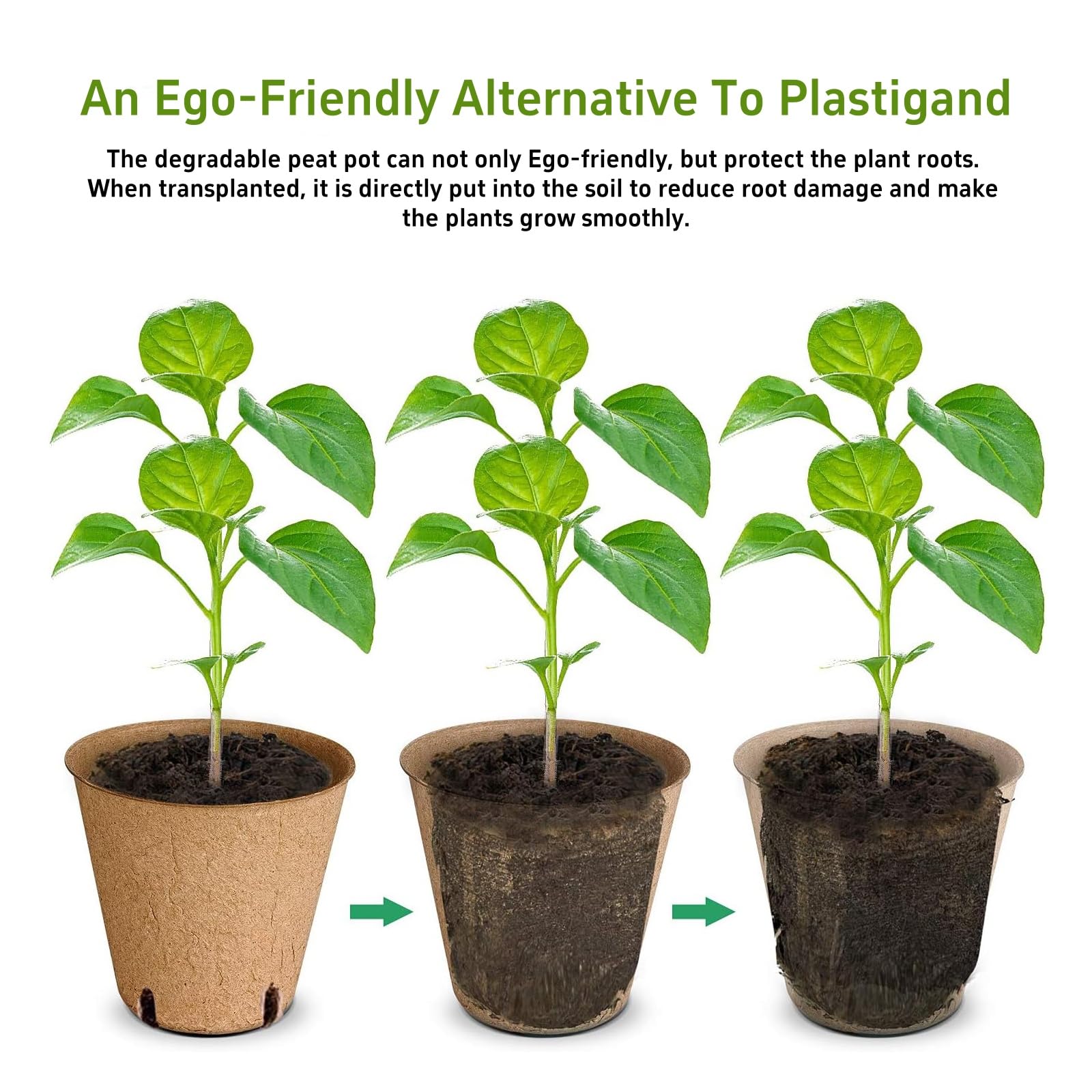 Peat Pots for Garden Seedling Tray ANGTUO 3in 100% Eco-Friendly Organic Germination Seedling Trays Biodegradable 102 Pack