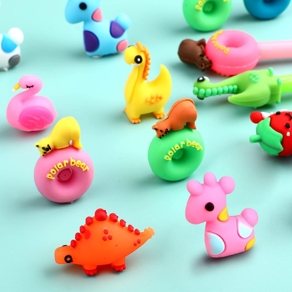 SANNIX 50 Pieces Cartoon Cute Gel Ink Rollerball Pens Bulk Assorted Styles Novelty Writing Pen for Kids Gift School Office Home Supplies Present