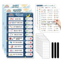 3 in 1 Bedtime/Morning/Daily Routine Chart for Kids, Magnetic Chore Chart for Kids, Behaviour Chart for Kids Toddlers to Do List Board for Home