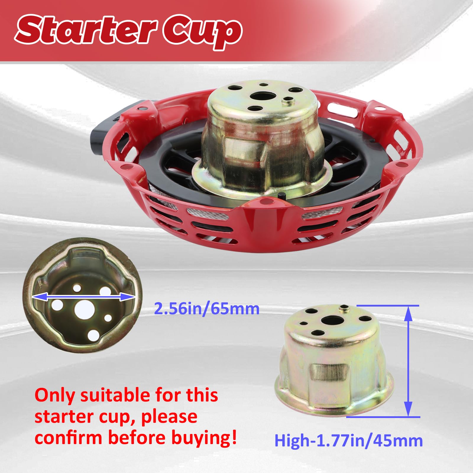 GX160 Pull Start Assembly Compatible with Honda GX120 GX200 5.5HP 6.5HP Engine Replacement Parts 28400-Z4M-306ZB 27400-Z1T-702 Recoil Starter (Curved Steel Rod Pawls)