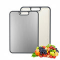 Titanium Cutting Board for Kitchen, Double Sided Food Grade Chopping Board, Pure Titanium & Wheat Straw PP, Easy to Clean Large 16”×10”, Kitchen Essential, Planche a Decouper