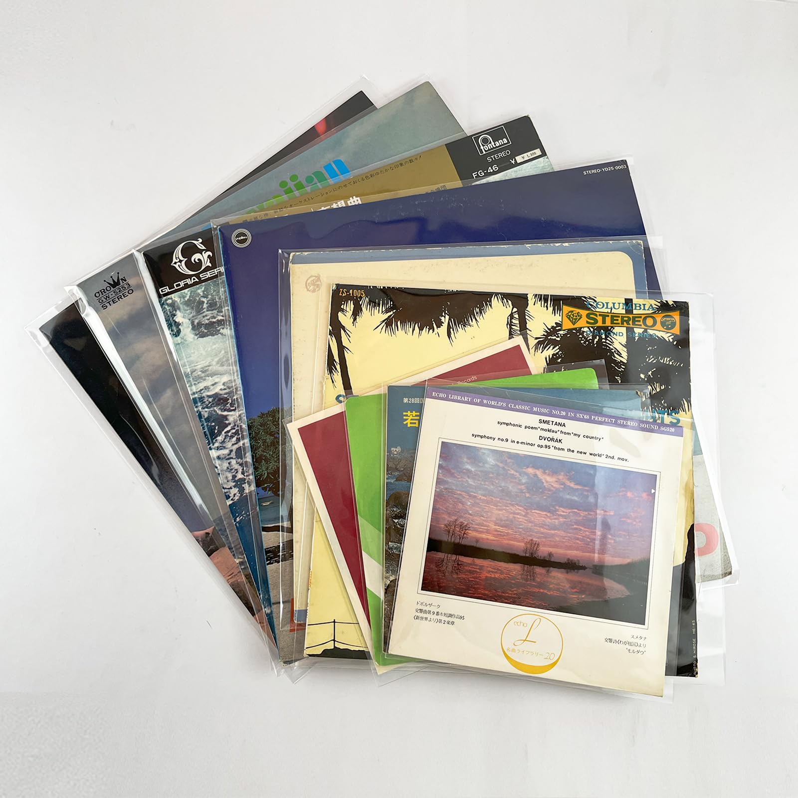 50 Record Sleeves for 12" Vinyl Record, 4 mils Thick Clear Professional Vinyl Record Storage Protector, Vinyl Record Outer Sleeves for LP Album Covers