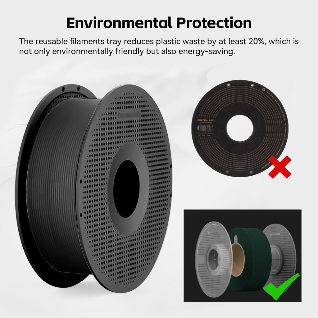 Original Bamboo Lab AMS Detachable Filament Tray Reusable Filament Reel Holder Fits PLA, PETG, ABS, TPU Filament Spool Compatible with A1/A1 Mini 3D Printer Support Low-Temp Environment ≤ 90°C