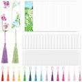 30 Pcs Sublimation Blank Bookmark, Heat Transfer Metal Aluminum Sublimation Bookmarks DIY Bookmark Bulk with Colorful Tassels and Self-Sealing Bags for Crafts Birthday Wedding