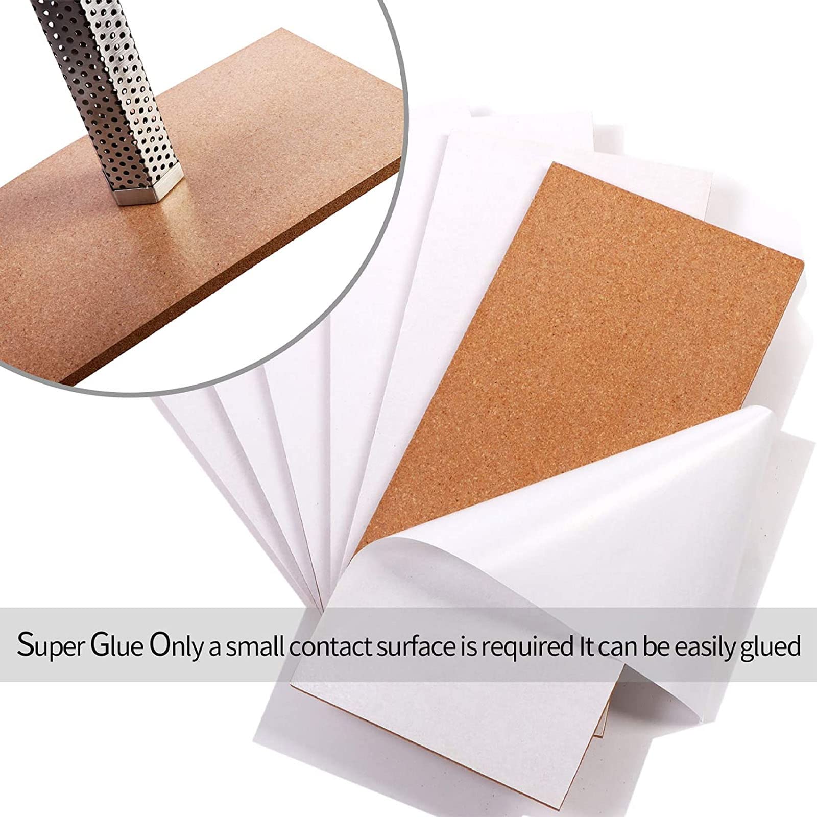 6 Pack Cork Bulletin Board,1/2" Thick Cork Boards Frameless Cork Tiles,Self-Adhesive Corkboards Wall Decor Cork Board Tiles with 50 PCS Pushpins for Office, School and Home(17 x 8 Inch)