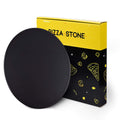 Menesia 12 Inch Black Non-Stick Ceramic Pizza Stone Pan, Round Oven Baking and Cooking Stone for Ovens & Grill & BBQ