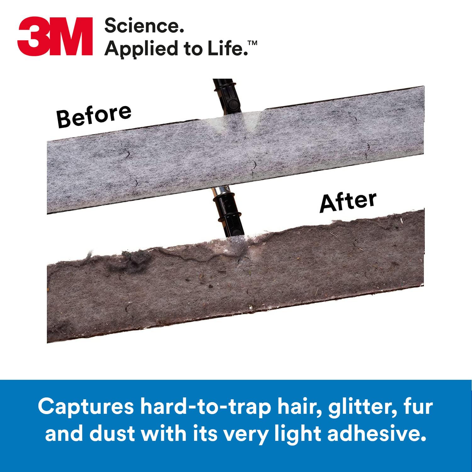 3M Easy Trap Sweep and Dust Sheets, 1 Roll of 60 8" x 6" Sheets, Disposable Easy Sweep Floor Duster, Picks Up 8X More Dirt, Dust, Sand, Hair, Works on Dry or Wet Surfaces, Hardwood Floors, 59152W