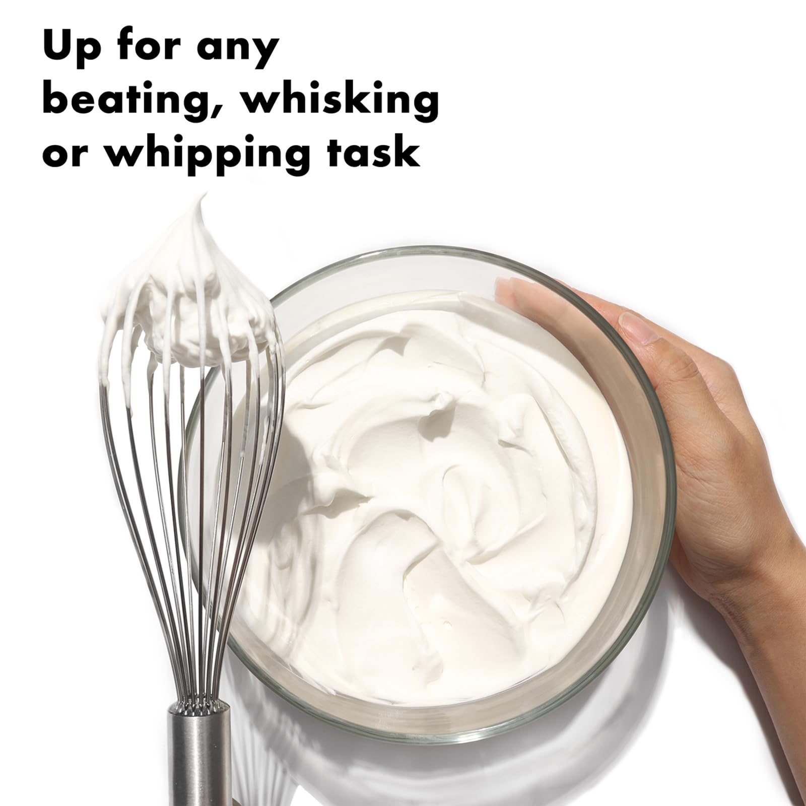 OYV 304 Stainless Steel Whisk Set, Dishwasher Safe Rustproof Metal Whisk, Professional Balloon Wire Whisks for Kitchen Cooking, Perfect for Blending, Whisking, Baking, Beating, 3 Packs (8" 10" 12")