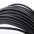 ZhiYo 100FT 1/4" Wire Loom Split Tubing Auto Wire Conduit Flexible Cover Black Cable Management