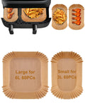 120PCs Air Fryer Parchment Paper Liners for Philips Dual Basket Air Fryer 3000 Series(NA350/00) 9.5 Quarts, 60Pcs 3L & 60PCs 6L Liners, Nonstick Airfryer Disposable Baking Accessories, Free of Bleach