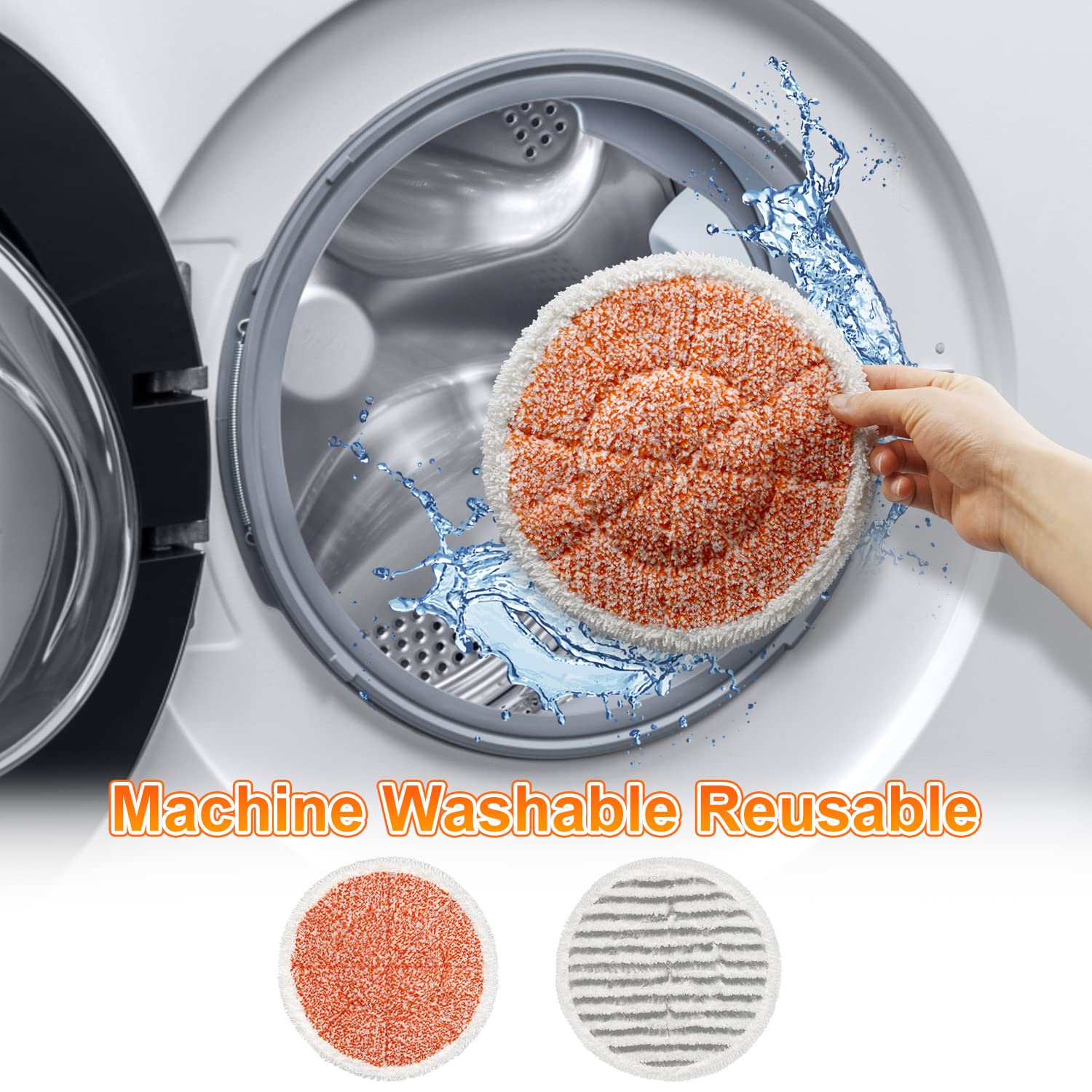 6 Pack S7000 Steam Mop Pads Replacement For Shark S7000AMZ S7001 S7001TGT S7000 Series Steam Mop, Microfiber and Reusable Mop Pads for Shark Steam & Scrub All-in-One Scrubbing Mop Pads for Cleaning