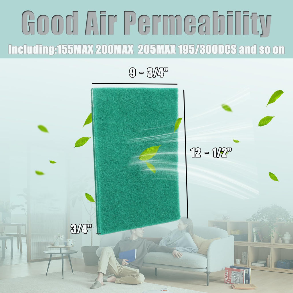 Podoy 65-160 HRV Filter Replacement Compatible with Lifebreath Heat Recovery Ventilator, 4 Pack Reusable Square Air Exchanger Filter, Improves Indoor Air Quality