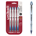 uni-ball Vision Elite Stick Roller Ball Pens, Bold Point, Blue-Black Ink, Pack of 4