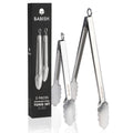 Babish 12” & 9” Locking Kitchen Tong Set, Stainless Steel