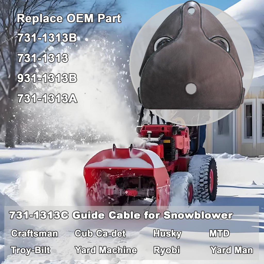 Toolyuan 731-1313C Guide Cable for Cub Ca-det Troy Bilt MTD Ryobi Yard Machines Yard Man Snowblower Replace 731-1313 731-1313A 731-1313B 931-1313B