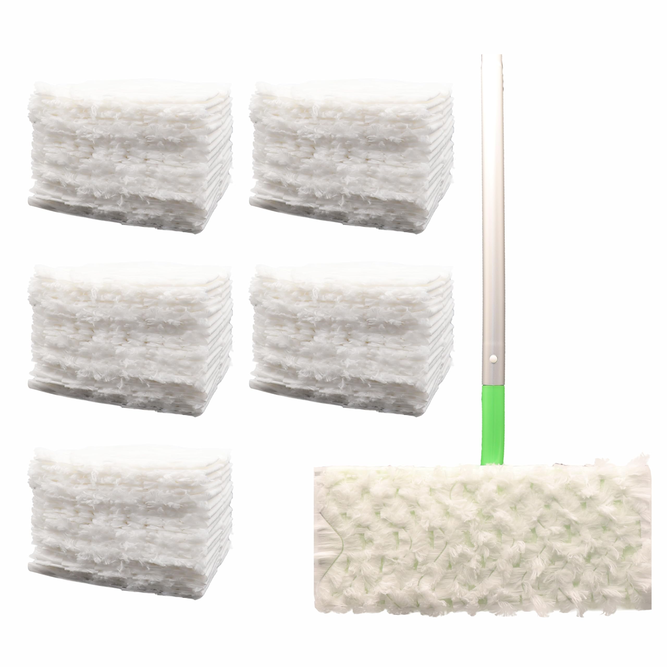 JEBBLAS Pet Dry Sweeping Cloth Refills Heavy Duty Mop Pads Multi Surface Refills for Floor Mopping and Cleaning,Disposable Sweeping Cloth for Standard Sweeper, Pack of 60 Pcs