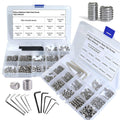 EilxMag 830pcs Metric + Standard SAE Allen Head Socket Hex Grub Screw Set 304 Stainless Steel Internal Hex Drive Cup-Point Screws Assortment Kit (M3-M8, 1/8"-40 to 5/16"-18)