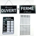 Signe Ouvert, Kit d'heures d'ouverture, Ouvert Fermé Signe, Open Signs for Business, Business Hours Signs, Open Closed Sign kit, Hours of Operation Signs for Business