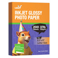 Uinkit Inkjet Thin Brochure Flyer Paper 8.5x11 Inches for DIY Chip Bag 100sheets Printer Glossy Paper 37LB Letter Size 135gsm (8.5X11X200)
