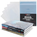 BCW Book Storage Bags – 100 Pack | 10" x 13" + 2" Fold-Over Flap | Archival-Safe Polypropylene Sleeves for RPG Books, Manuals & Magazines | Crystal Clear Book Protector Bags