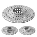 Aluvor Shower Hair Drain Catcher, Silicone Bathtub Drain Hair Catcher Strainer, All-in-one Tub Hair Catcher Drain Protector for 1.48'' to 1.76'' Regular Drains, 3PCS