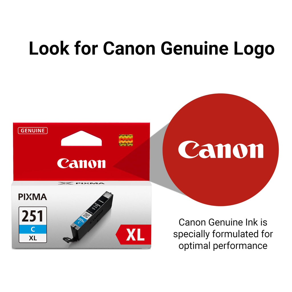 Canon CLI-251XL CYAN Compatible to iP7220,iX6820,MG5420,MG5520/MG6420,MG5620/MG6620,MX922/MX722,iP8720,MG6320,MG7120,MG7520 Printers